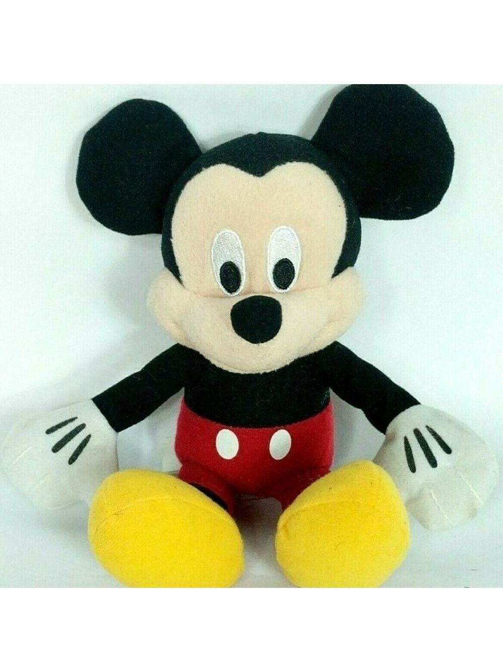 Disney Just Play Mickey Mouse Plush Black Red 10.5 Inch